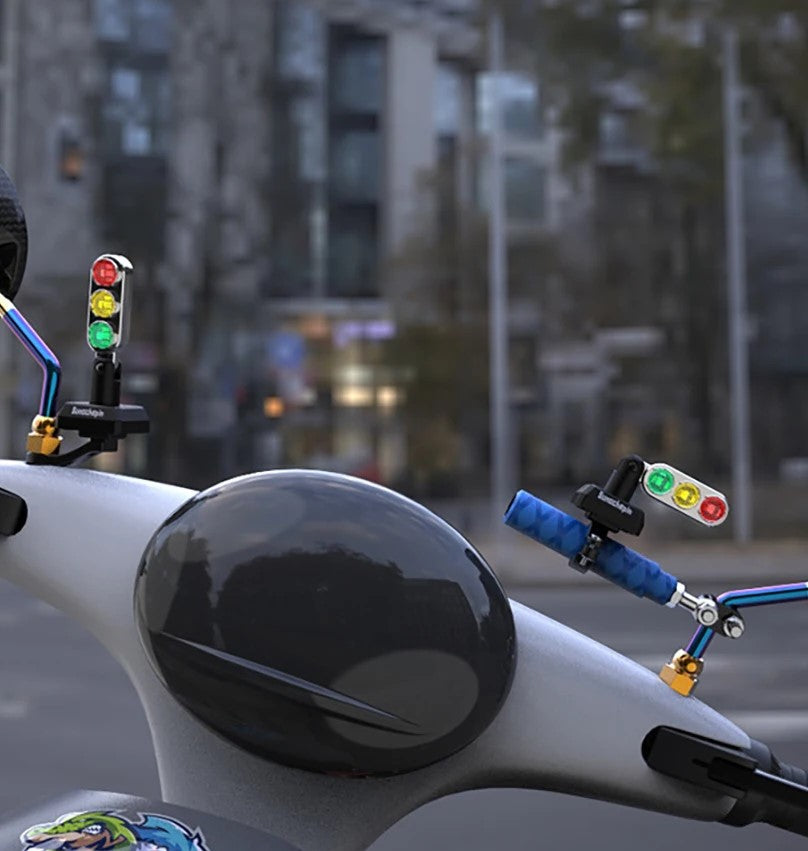 Mini trafiklys stil motorcykel styr signal lys