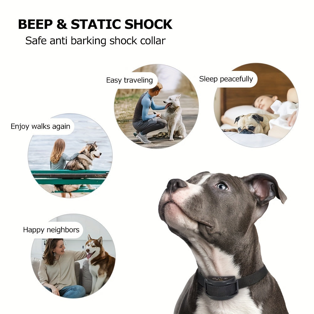 Genopladelig Hundehalsbånd – Vibrations- og Bipfunktion til Adfærdskontrol