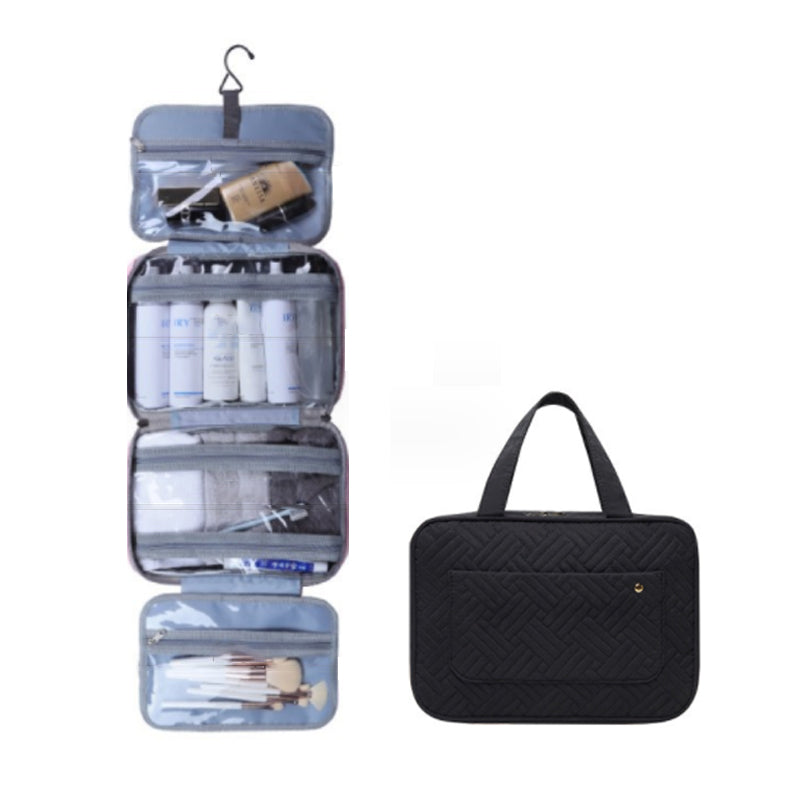 Resecosmetik Organizer | Kompakt och Vattentät | 4 Fack med 360° Hänglås