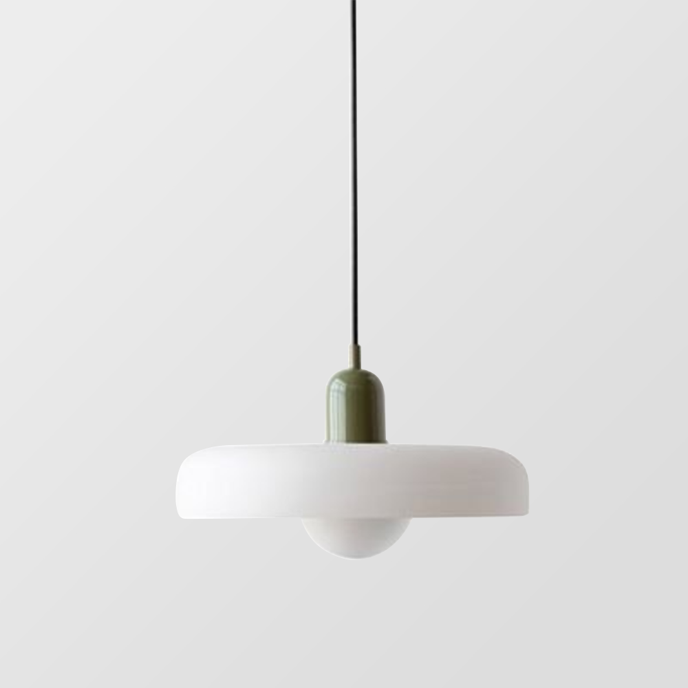 Pendellampa i färgat glas från Bauhaus