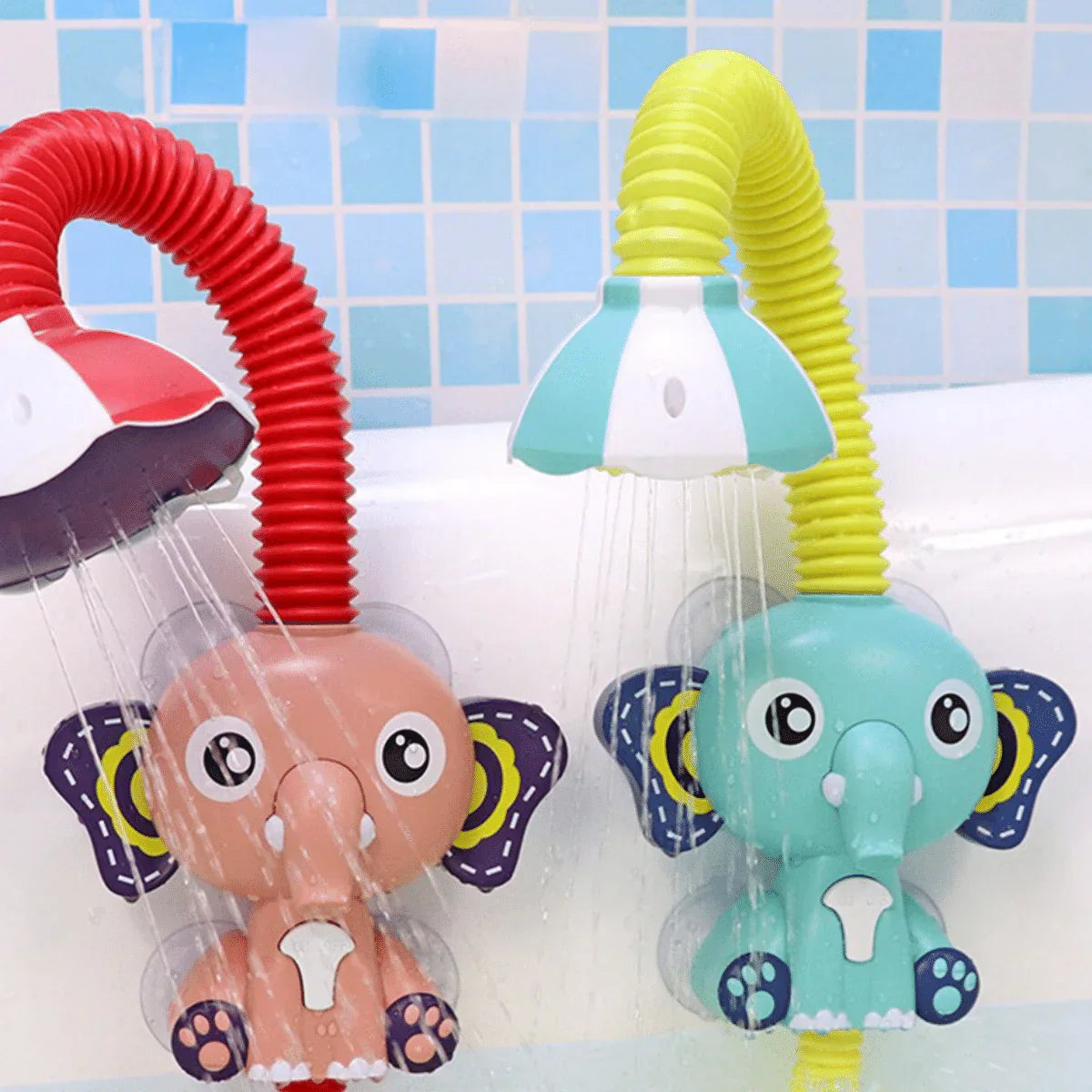 Bærbar elektrisk sprinkler til børn - Elefant til babyshower