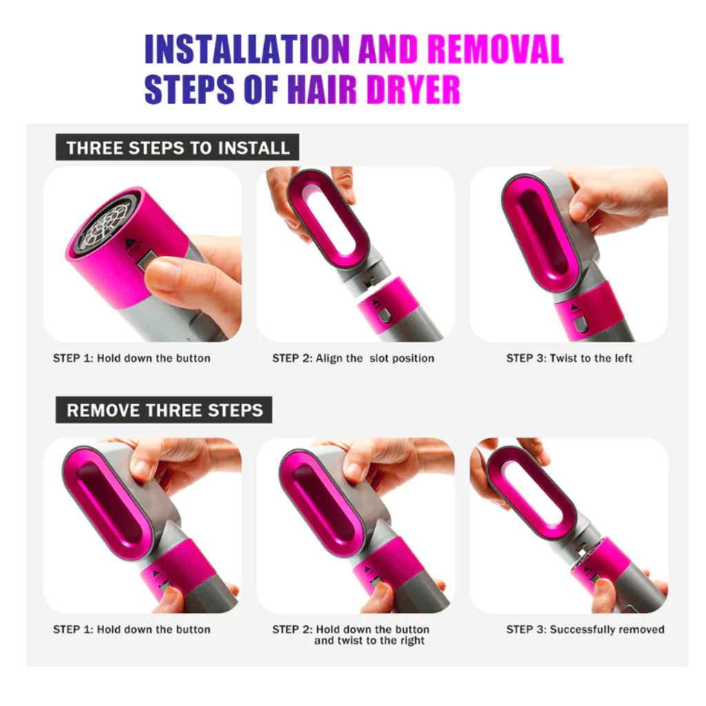 All-in-One Hårtørrer og Styler – GlamorWave
