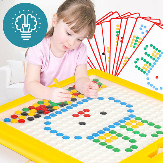 Interaktiv Magnetisk Tegneplade med Farverige Perler