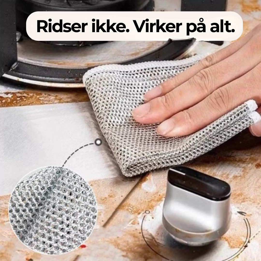 Effektiv Ståltrådsklud: Skånsom Rengøring Uden Kemikalier