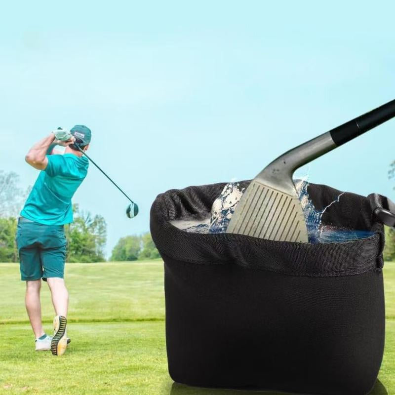 Golfklubba- och golfbollsrengöringspåse