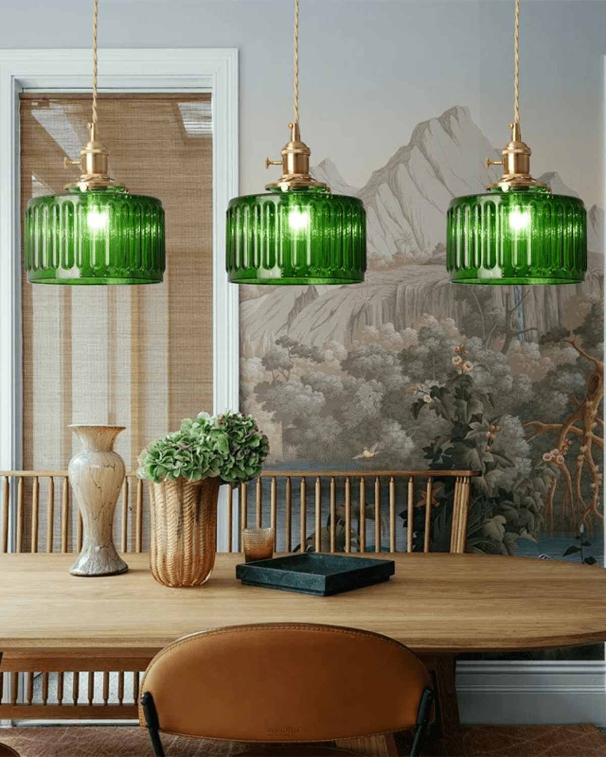 Elegant Glaspendel med Messingdetaljer - Skab Hygge i Hjemmet