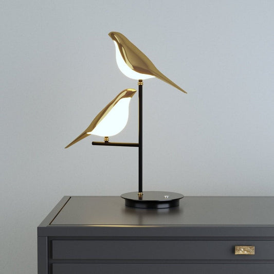 LED Bordlampe med Fugle Design - Energibesparende Elegance