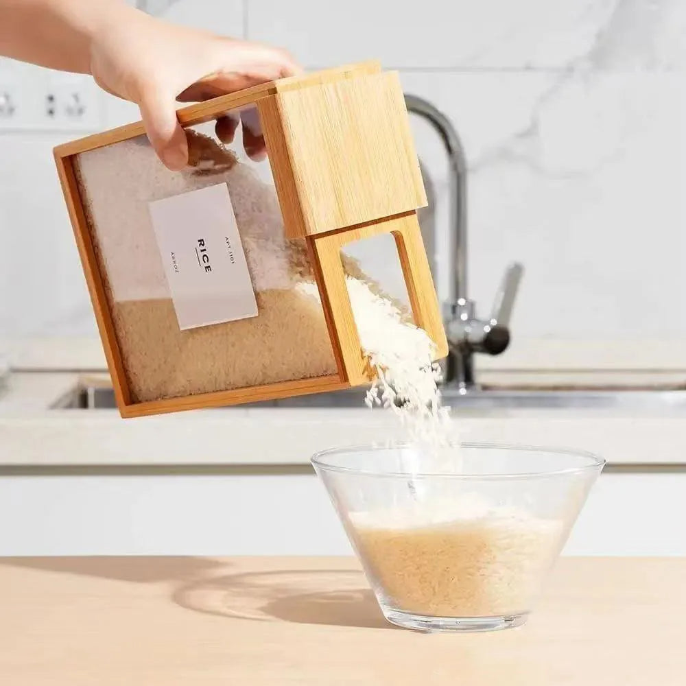 Hållbar Bambudispenser för Spannmål och Snacks, 2L
