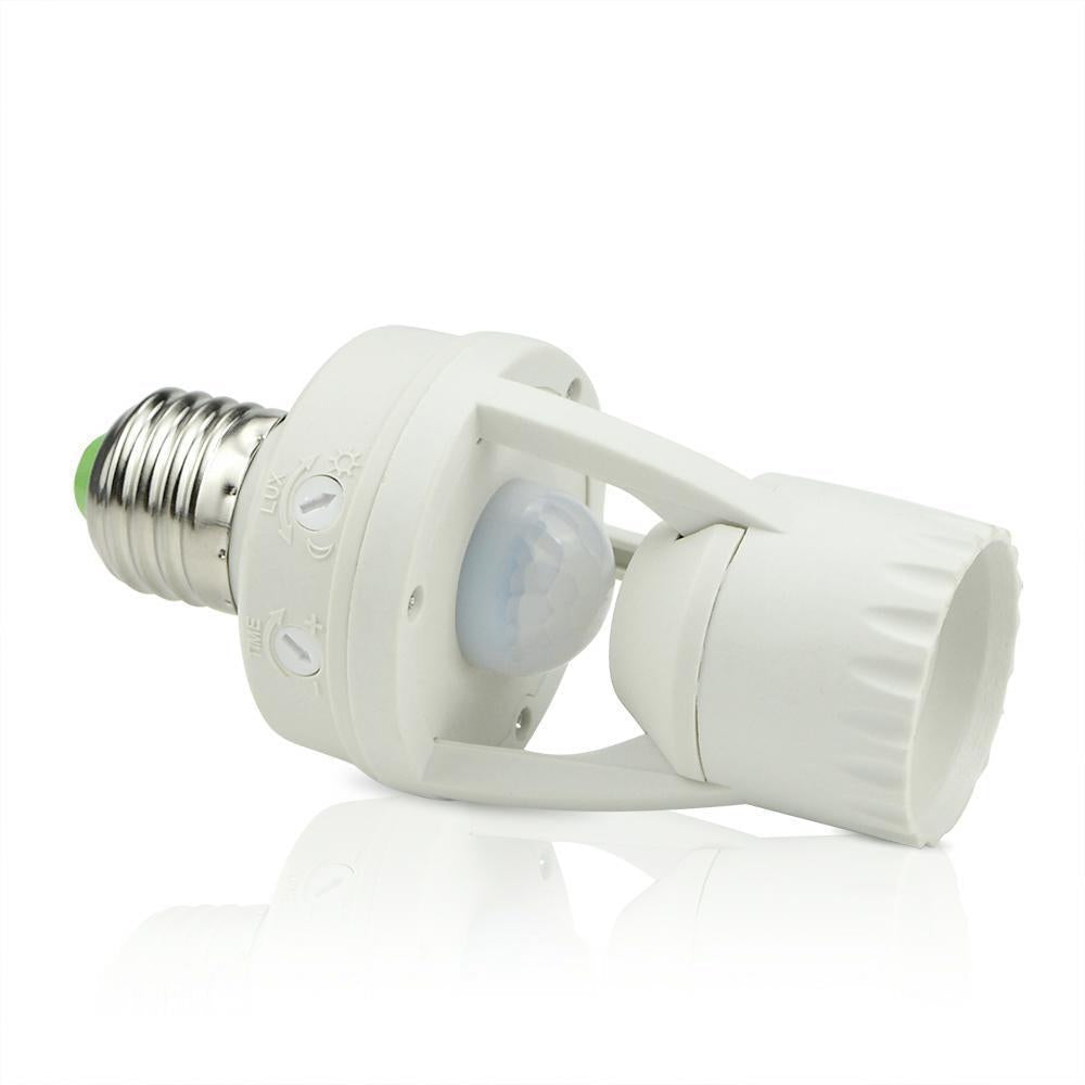 360 Rotating Motion Sensor Stikkontakt Switch Led Pære Base
