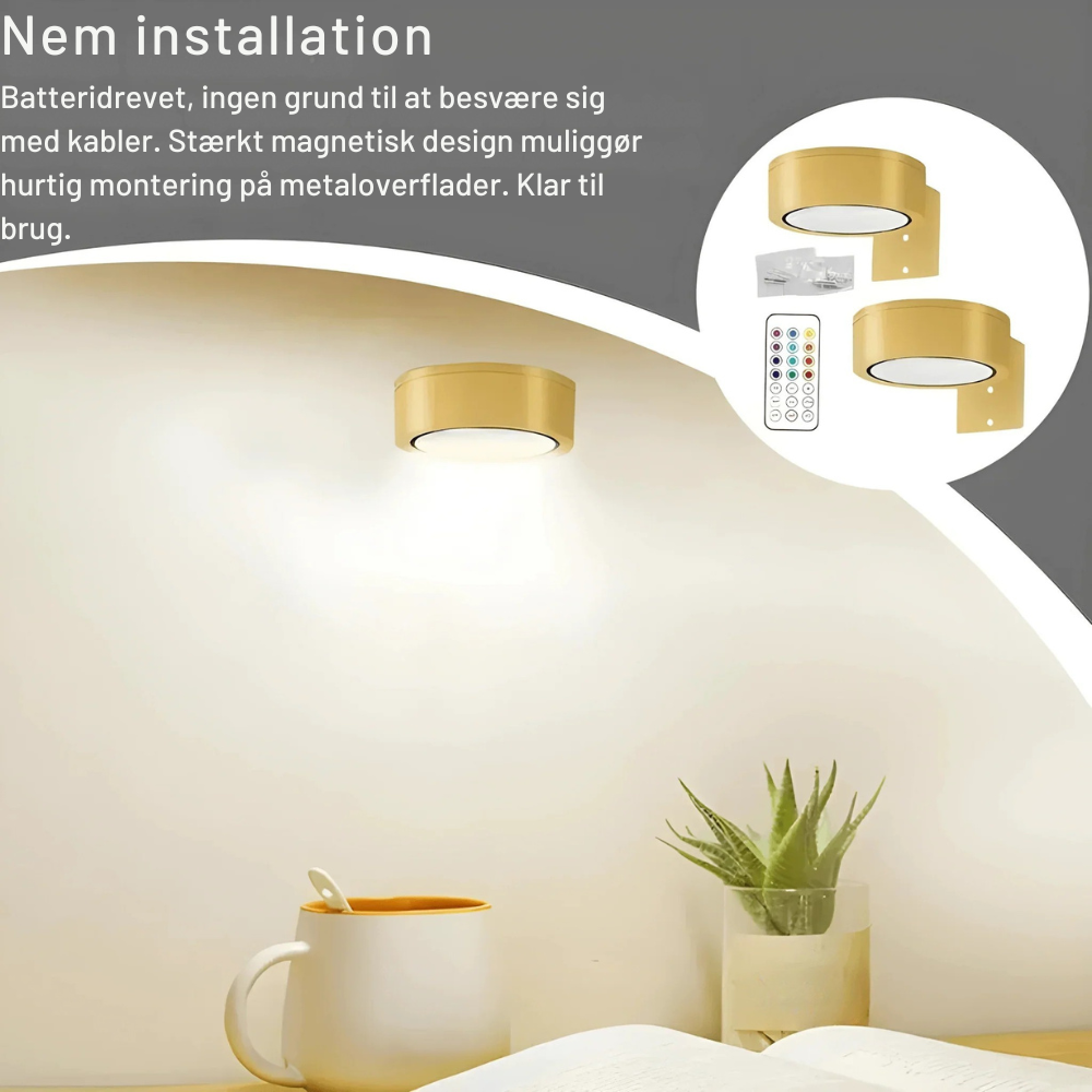 Fleksibel Magnetlampe til Malerier - 13 Farver, Trådløs & Elegant