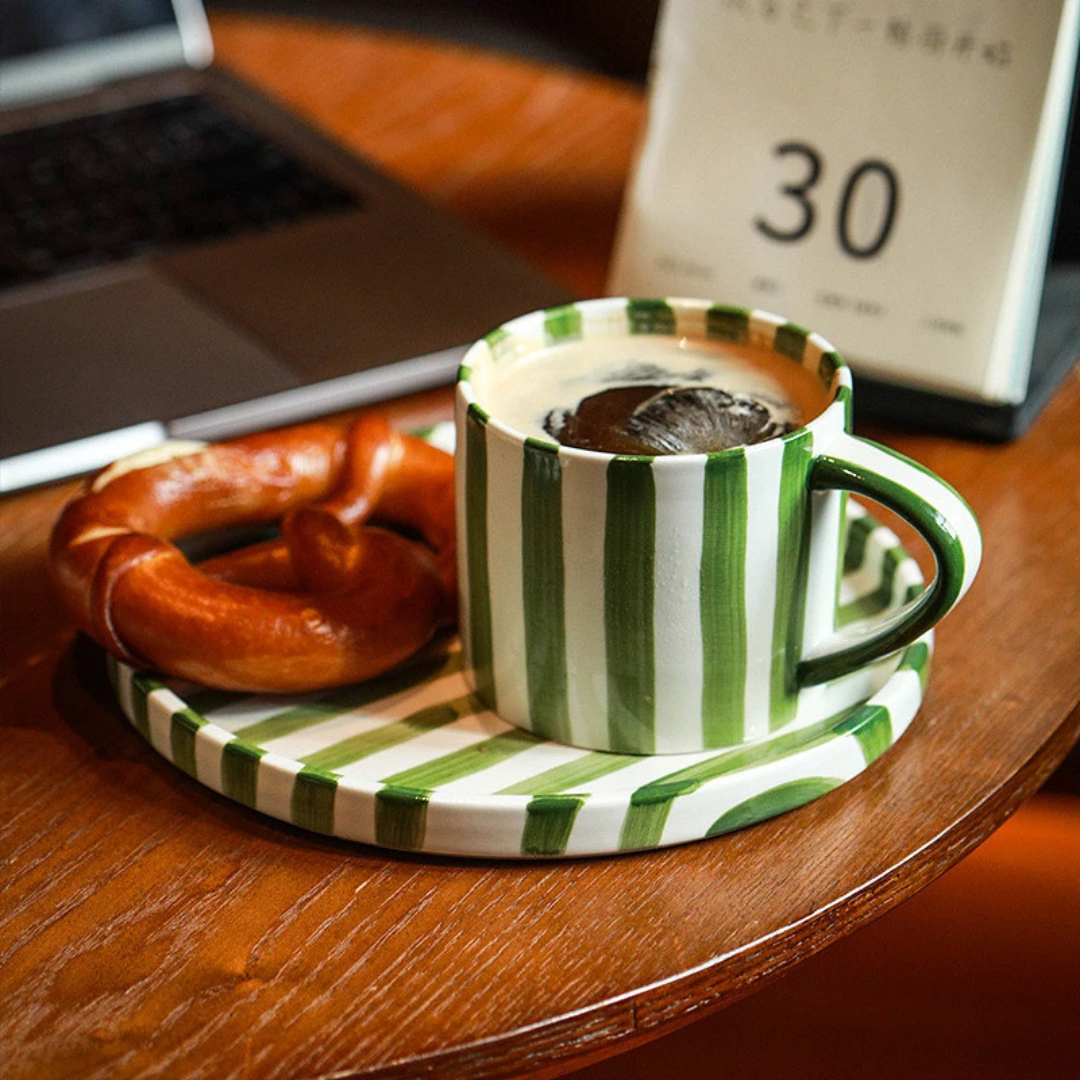 Elegante Keramisk Kaffesæt til Sofistikerede Øjeblikke