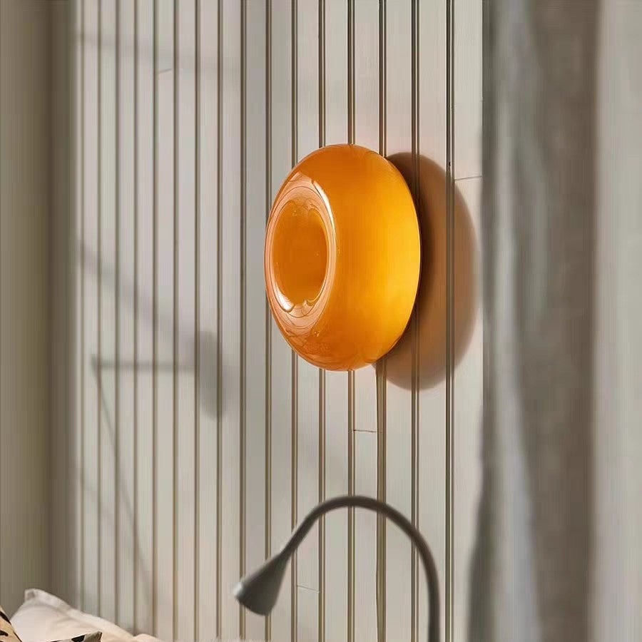 Moderne LED Væglampe i Glas med Energibesparende Design