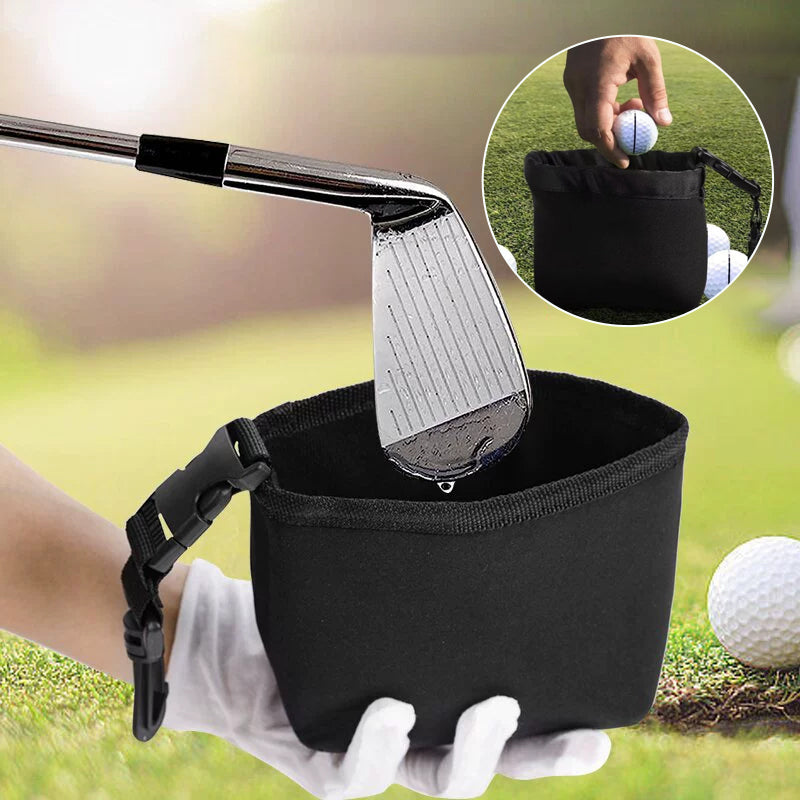 Golfklubba- och golfbollsrengöringspåse