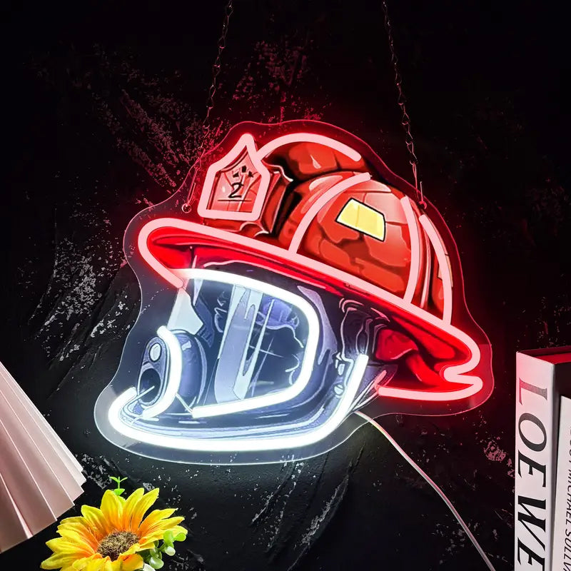 Neon Fyrverkerihjälm med Zentronix Design