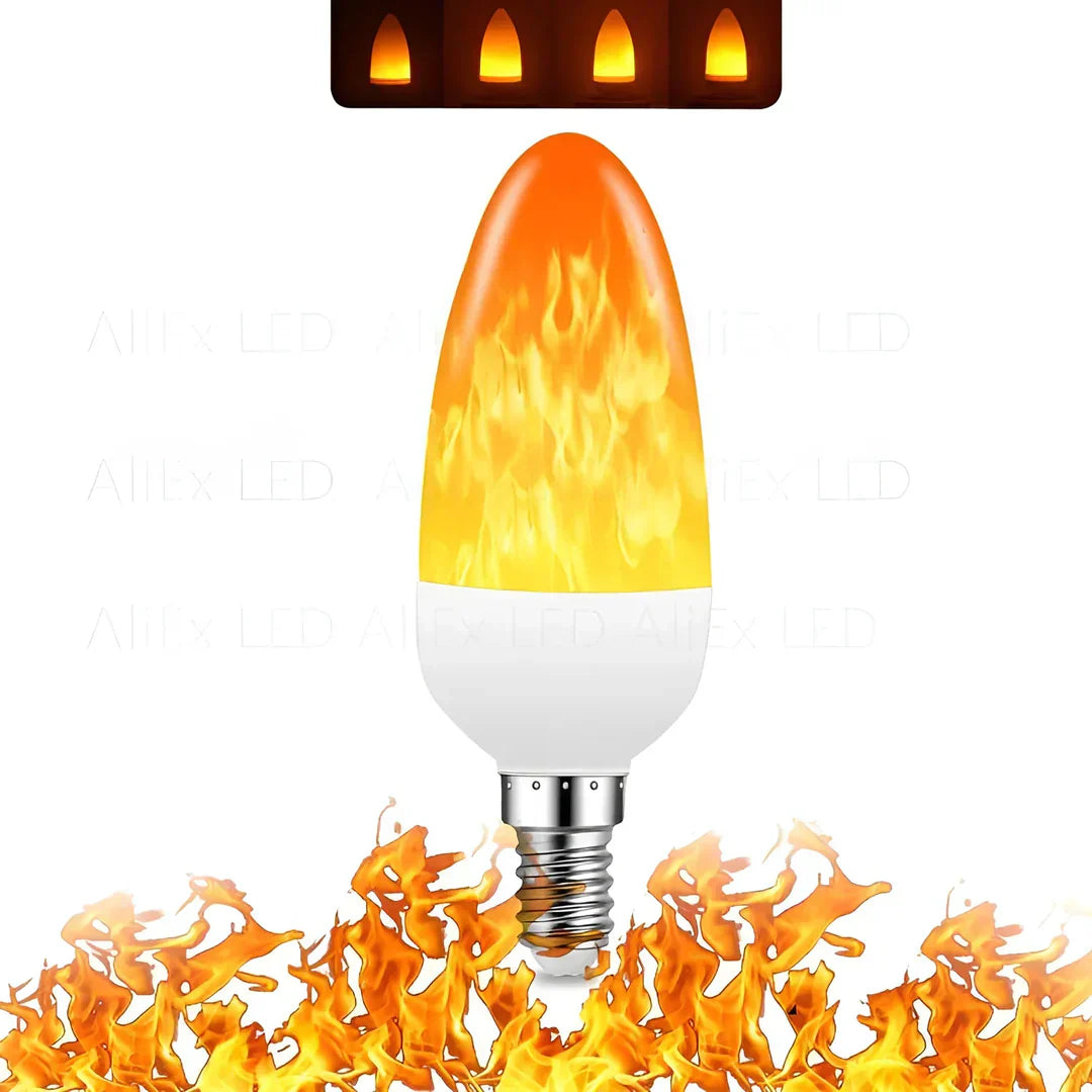 Flammeneffekt LED-lampe – 9W med realistisk flammeudseende