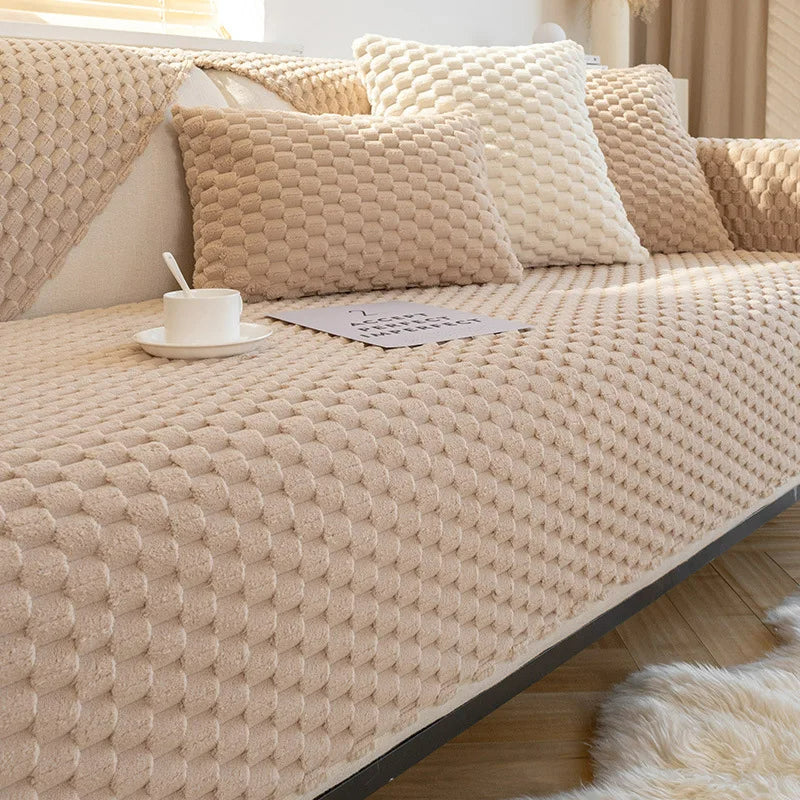 Vintervänligt Sofföverdrag i Mjuk, Halkfri Design