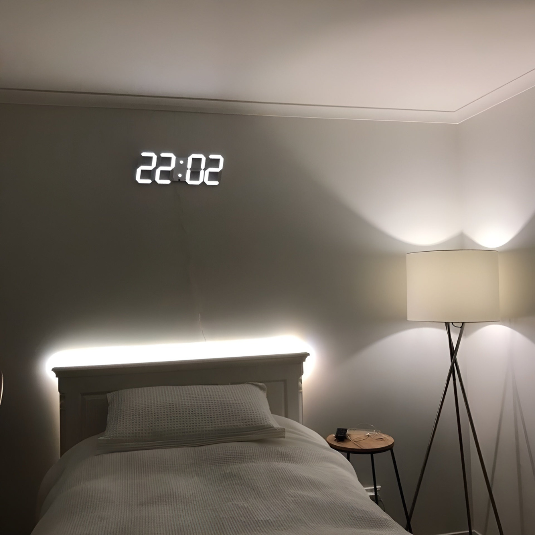 LED-vägglampa med minimalistisk design – Smart klockskärm