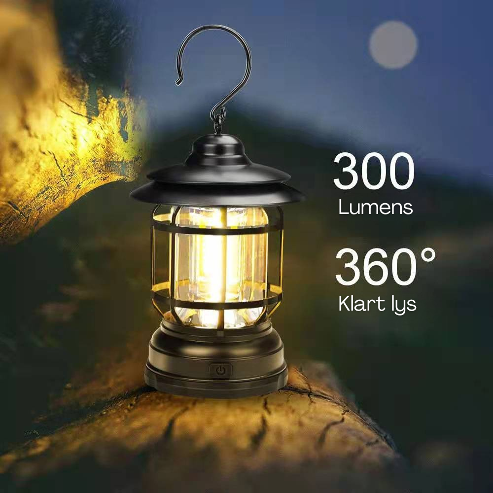 Retro campinglampa med 360° LED och magnetisk montering