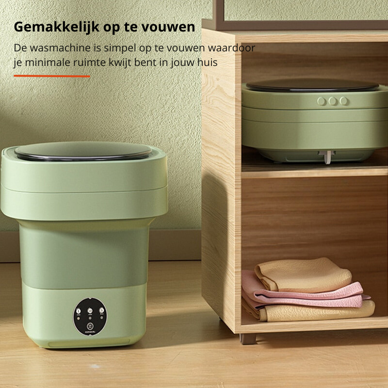 Foldbar Mini-Vaskemaskine med Tørrefunktion – Praktisk Design