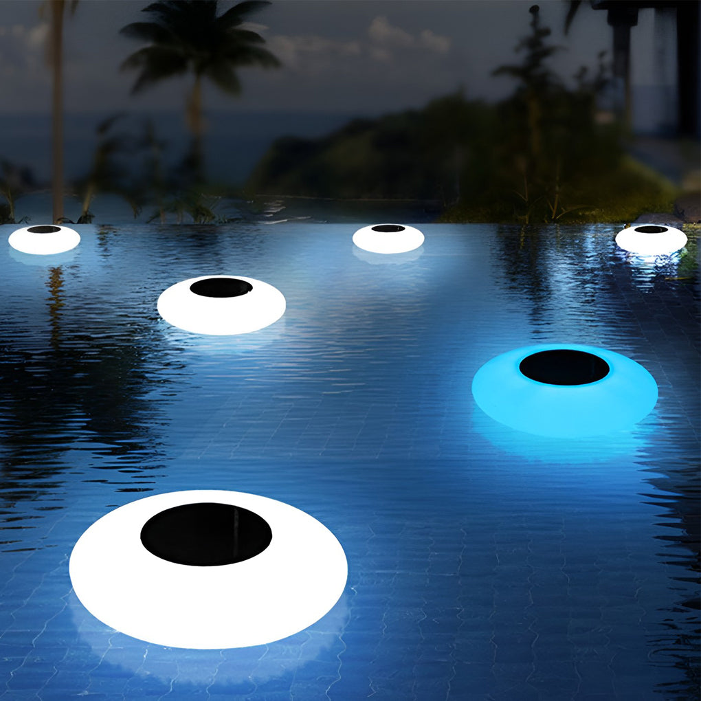 Solcellsdriven LED-poollampa med färgskiftande funktion för utomhusbruk
