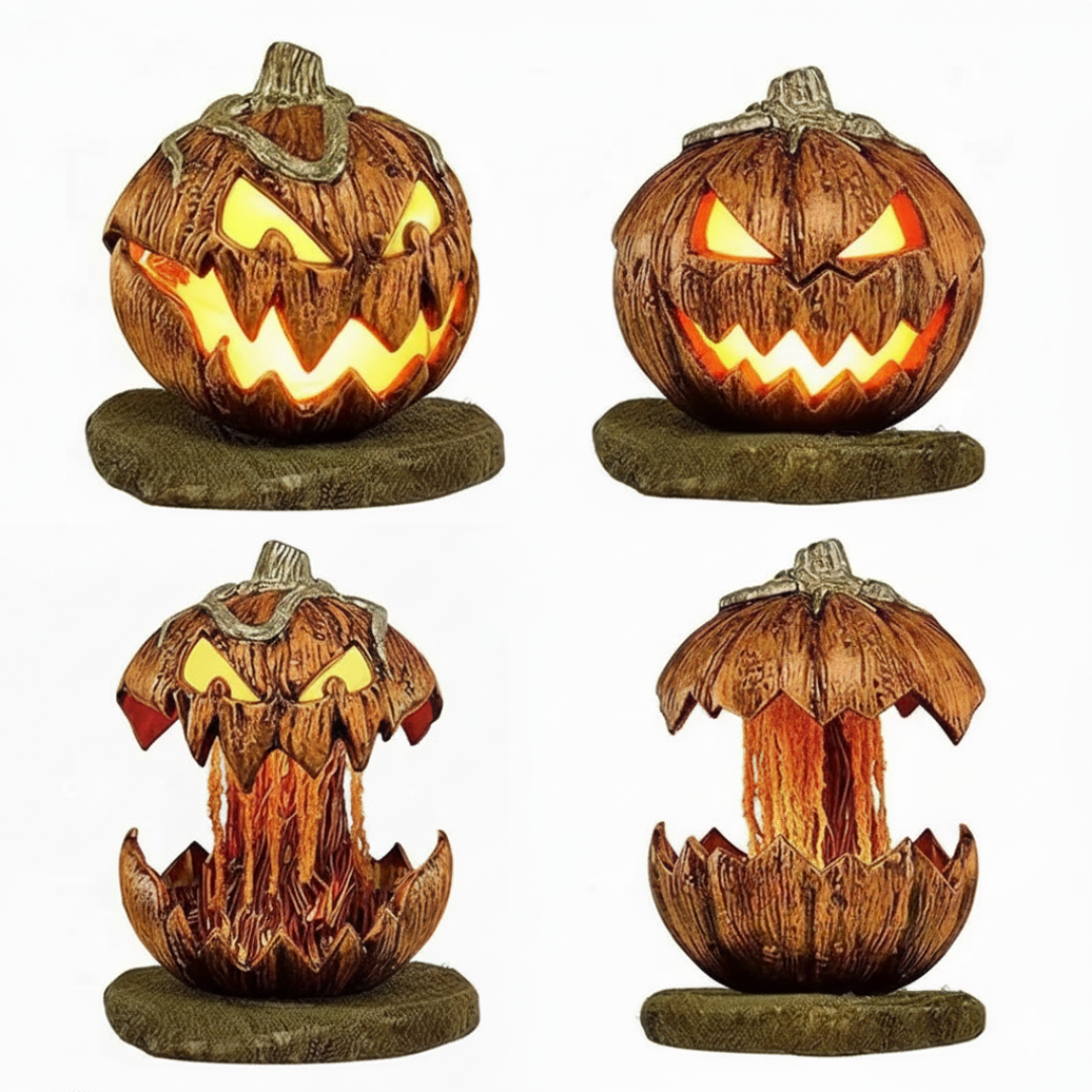 Läskigt nattljus med pumpa - Spooky belysning för Halloween