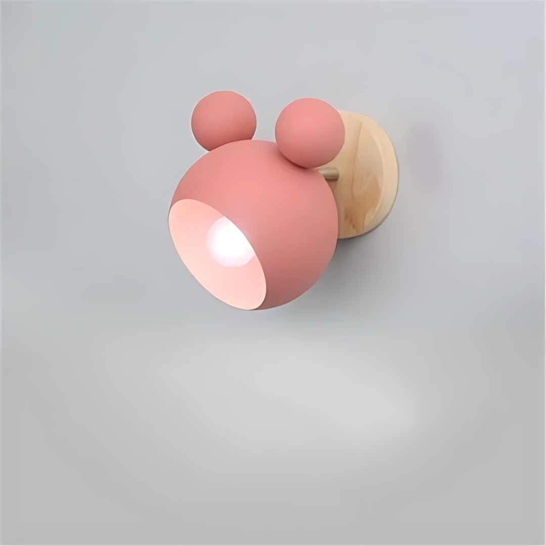 Nordeuropæisk Væglampe med LED i Mickey-form til Børneværelse