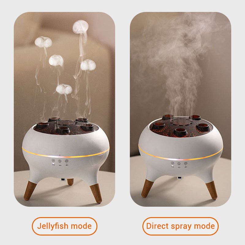 Ultraschall Luftfugter med Quallen Nebel Effekt og 250 ml Vandbeholder
