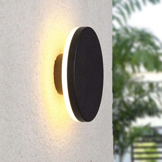 Energisnål utomhus LED-vägglampa med rund design