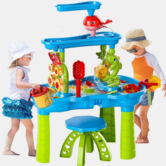 Tre-lags Sand- og Vandbord til Børn - Skab Kreative Øjeblikke