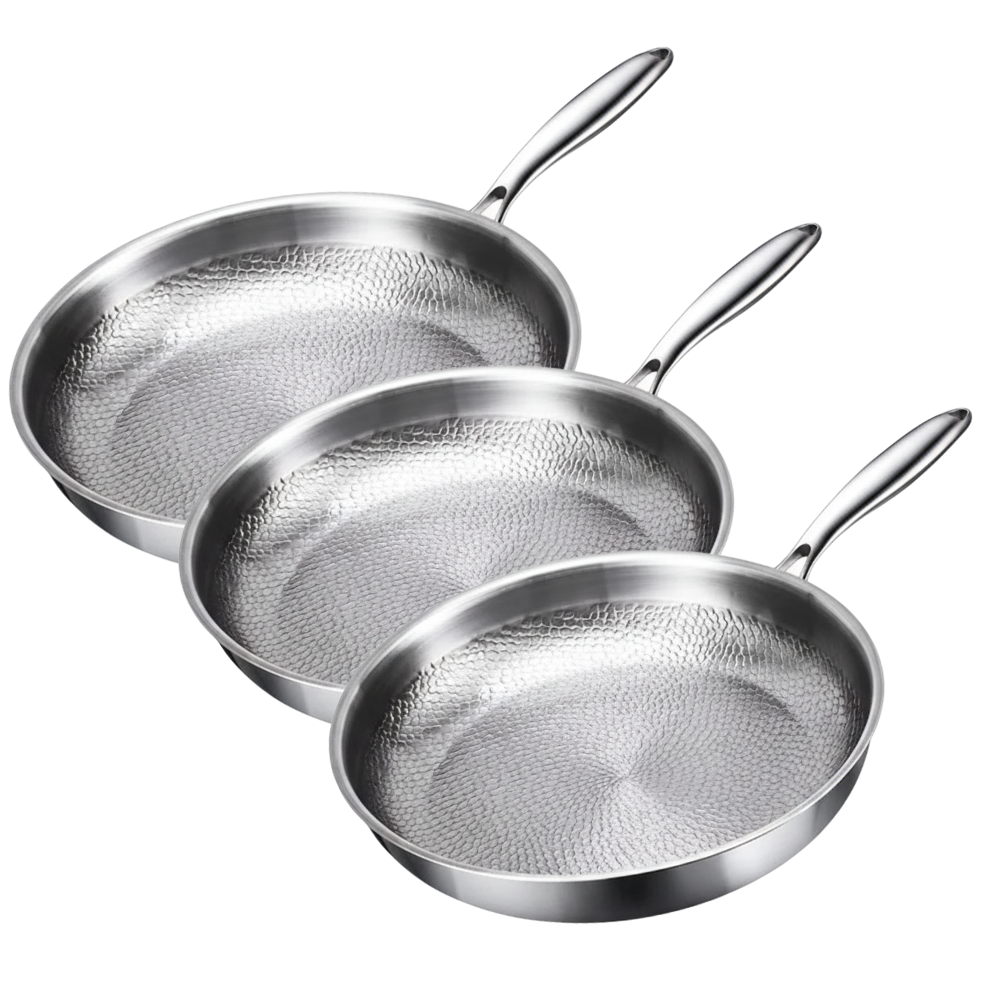 Sæt af 3 Premium Titanium Gryder – Ideelle til Induktionskogeplader