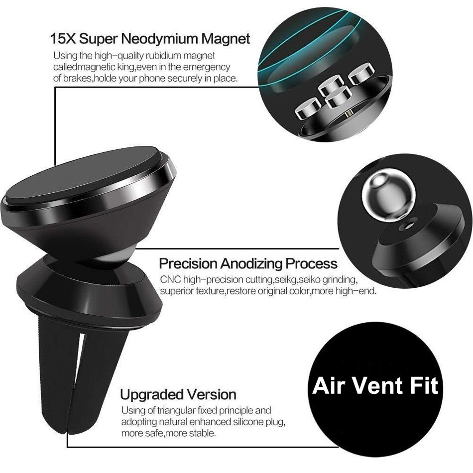 360 Grad Magnetisk Bilholder Til iPhone Modeller