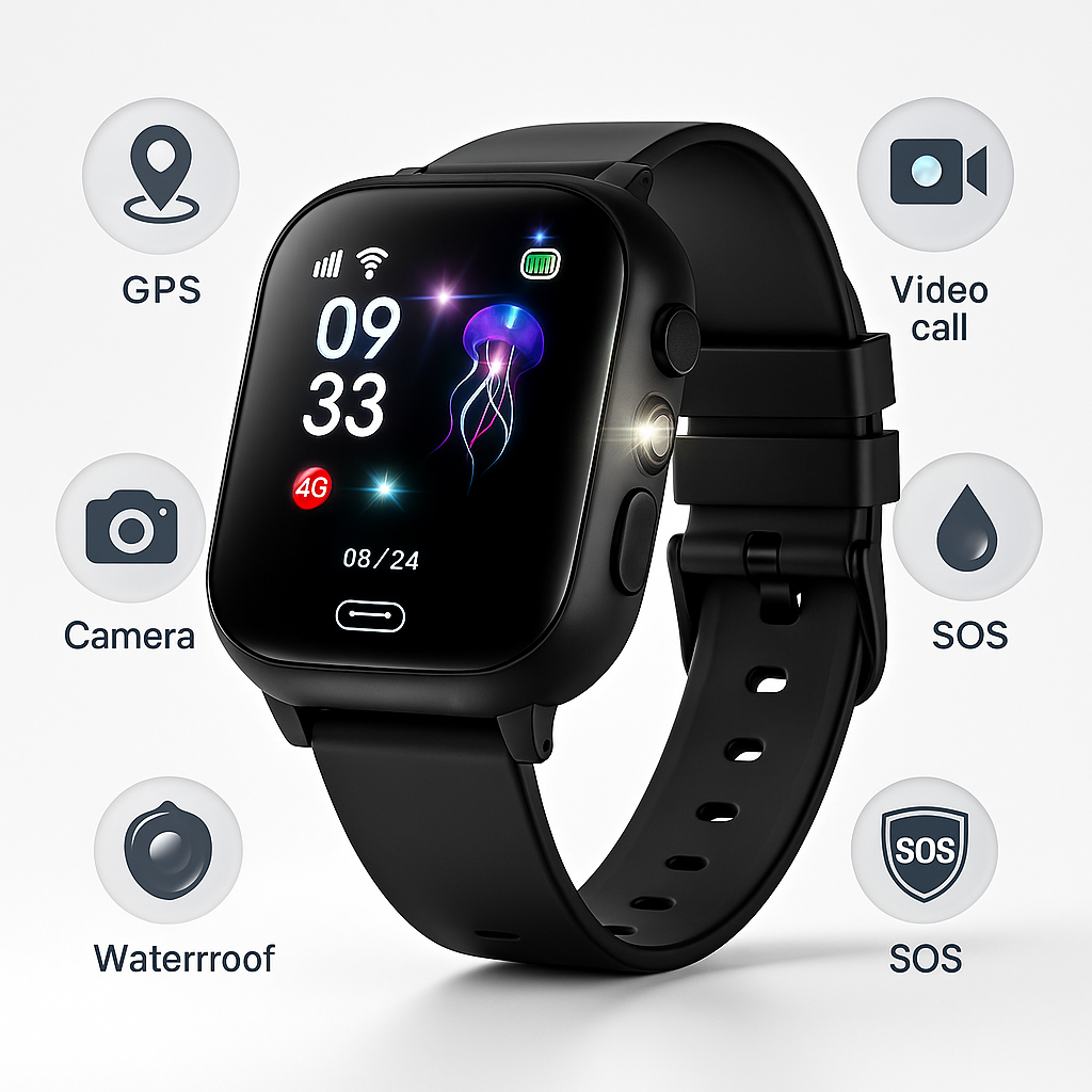 Barnvänlig GPS Smartwatch med Vattentät Säkerhet