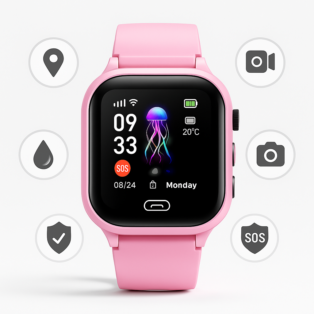 Barnvänlig GPS Smartwatch med Vattentät Säkerhet