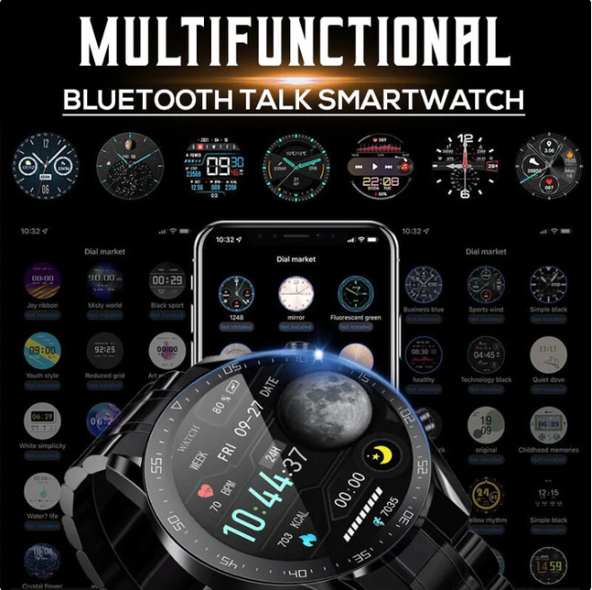 Smartwatch til mænd med sundhedsovervågning og vandtæt design