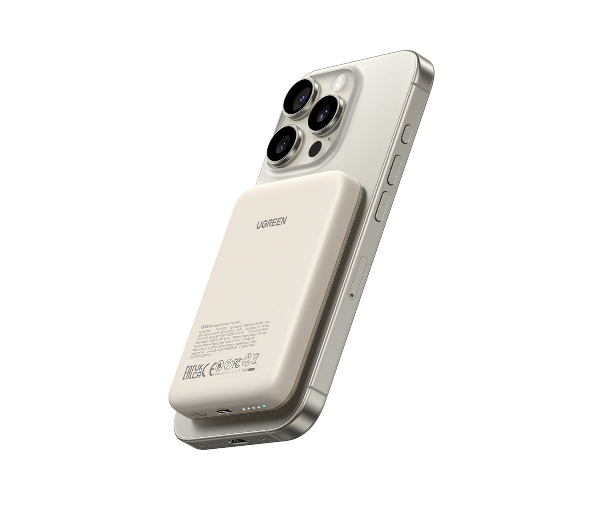 Trådlös 20W snabbladdare med USB-C och MagSafe – Magnetisk powerbank 10 000 mAh