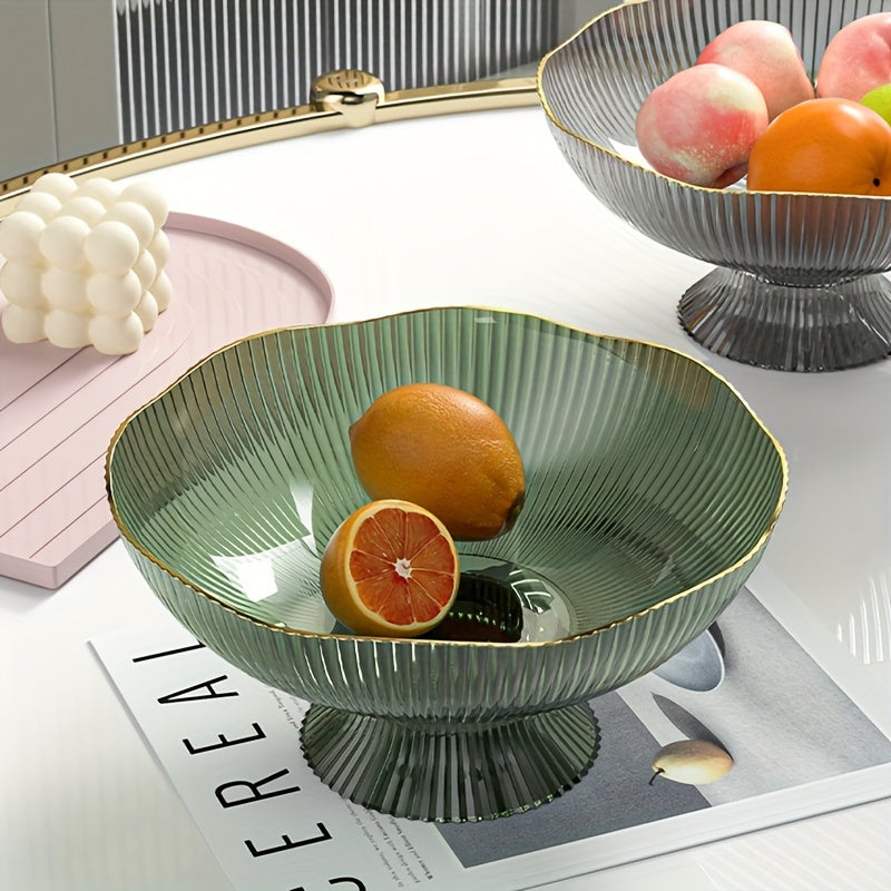 Elegant fruktskål med guldkant – Modern heminredning