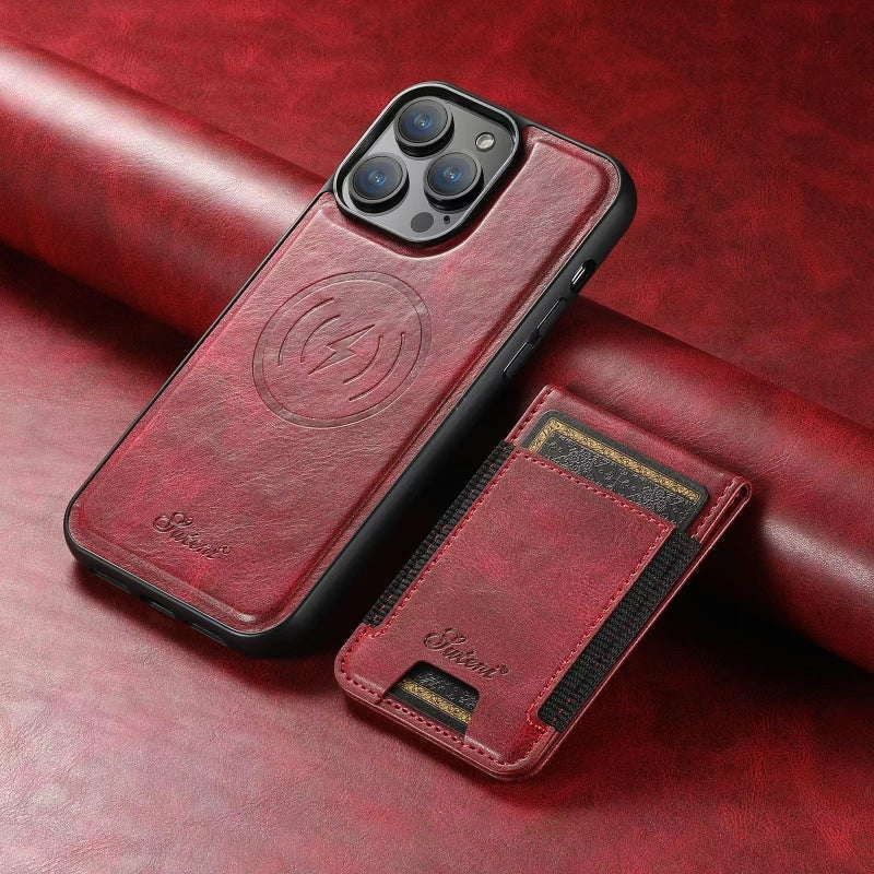 Echtleder iPhone Etui med MagSafe og kortlomme – Unisex