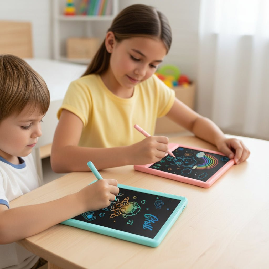 Färgglad LCD-ritplatta för barn – Kreativ inlärning och kul