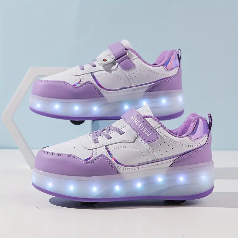Rul med stil – Lysende sneakers med indbyggede hjul