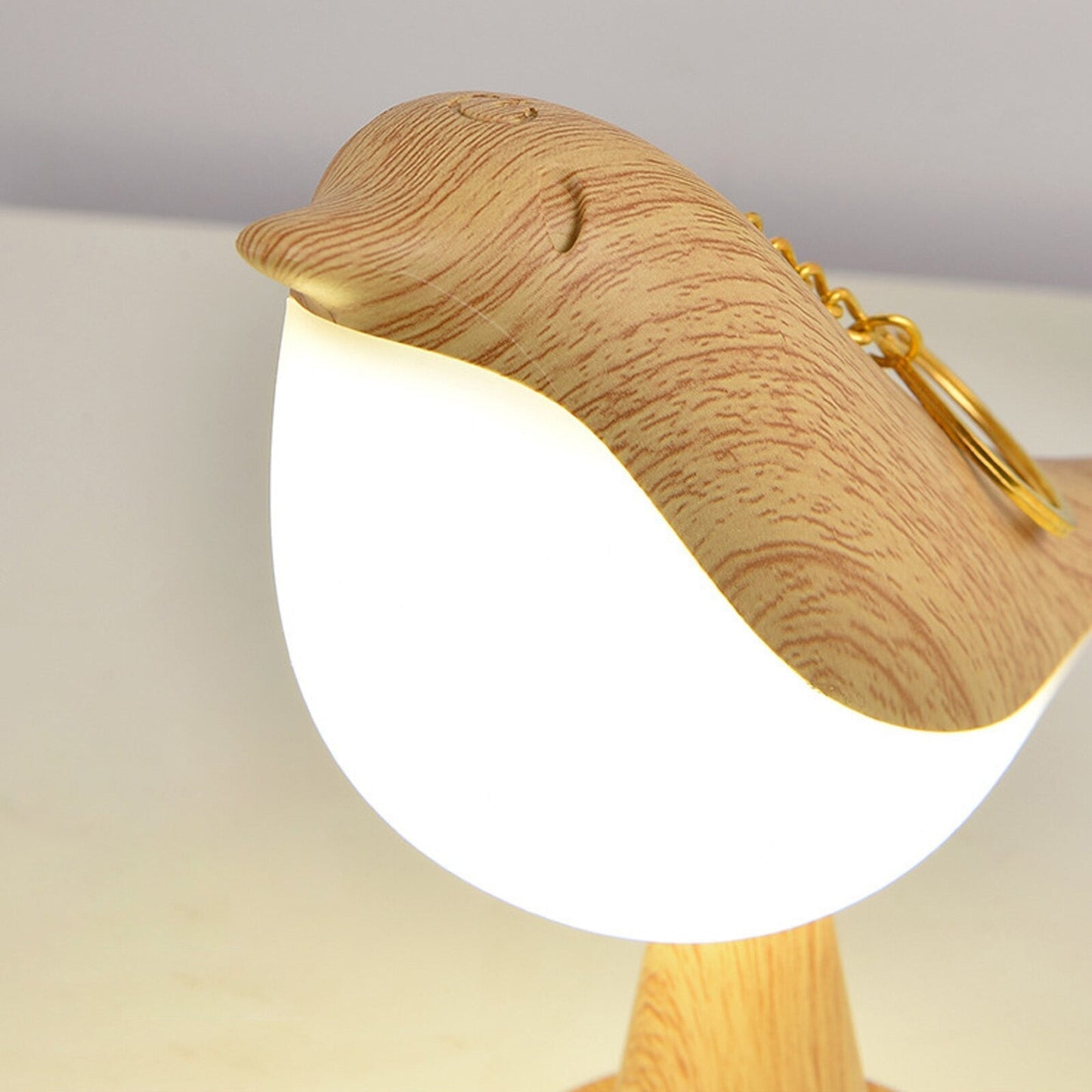 Stilfuld LED Bordlampe med Fuglemotiv og Blødt Lys