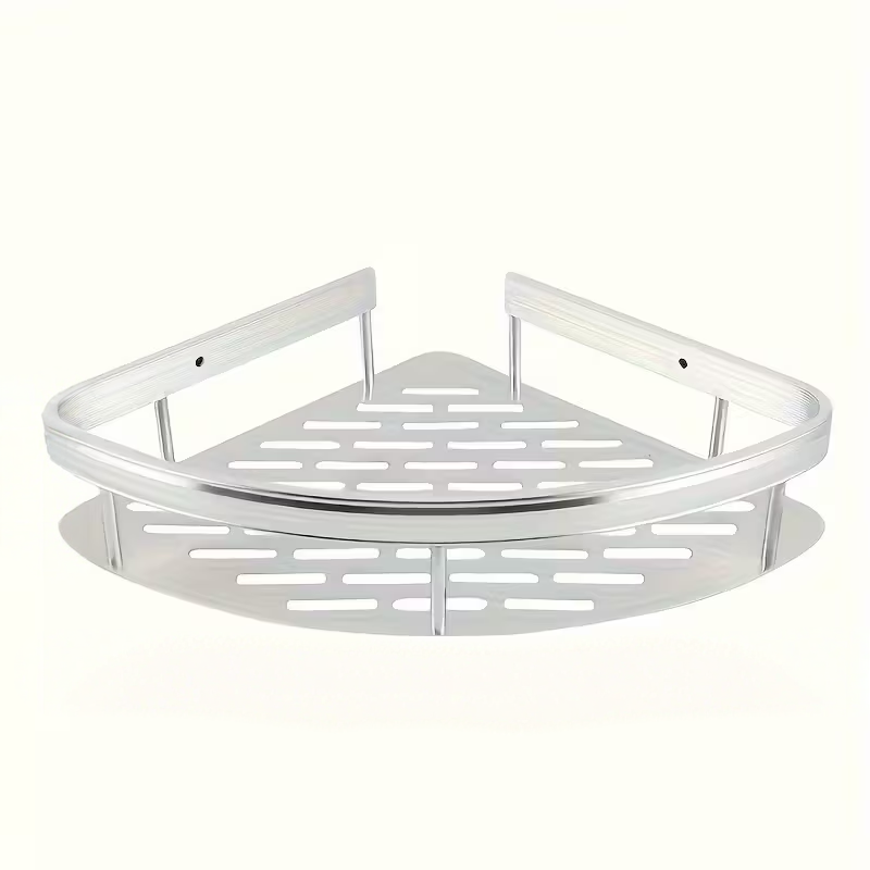 Elegant duschhylla i aluminium – enkel montering utan borrning