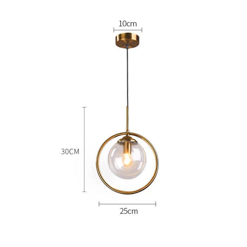 Elegant Glaspendel med Gylden Ramme til Moderne Hjem