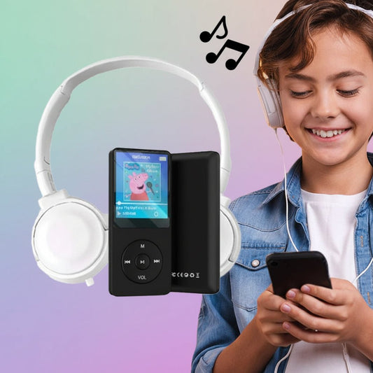 MP3 Afspiller til Børn med HiFi Hovedtelefoner – Sikker Lydglæde