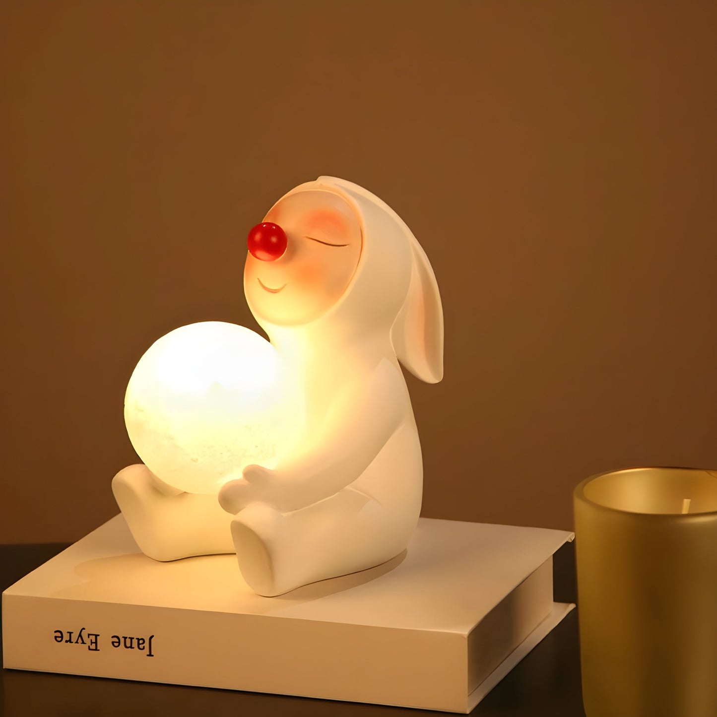 USB-opladelig Kaninlampe med Blidt LED-lys for Hygge