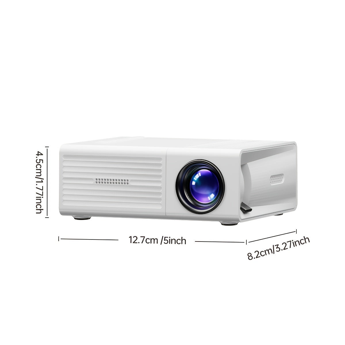 Mini projektor 3000 lumen - bærbar, HDTV og USB, perfekt til hjemmebiograf og udendørs film