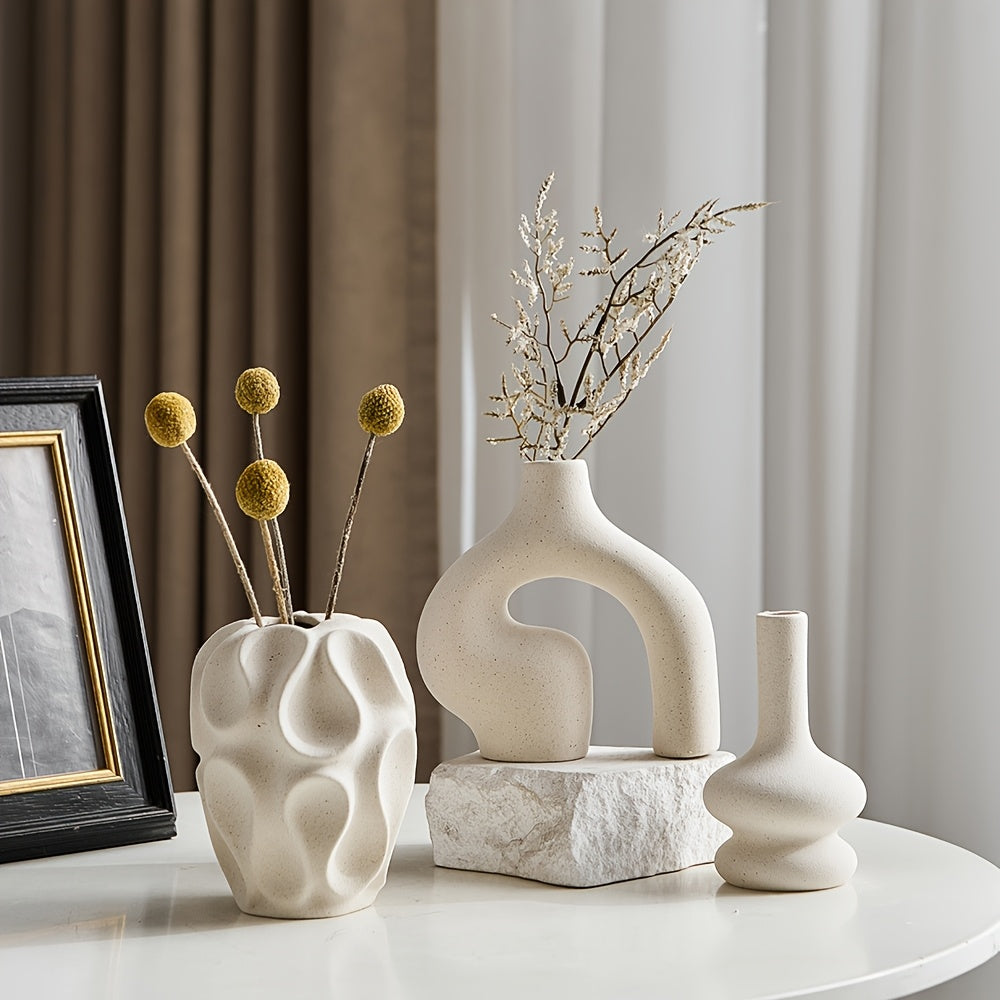 Moderna Boho Keramikvaser - Stilrent Nordiskt Design Set