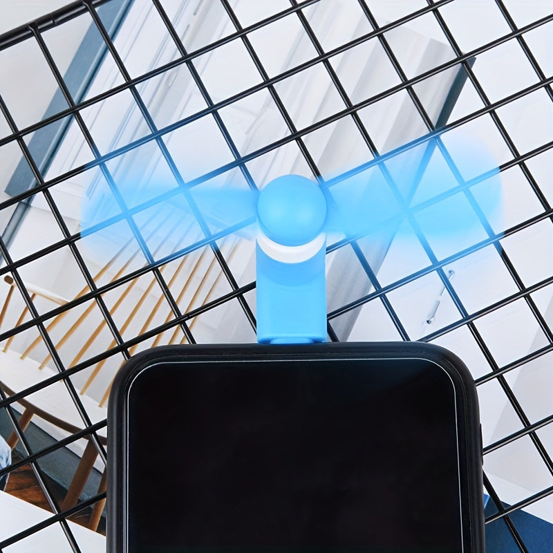 Mini bärbara fläktar för telefon – Justerbar vinkel och Type-C kontakt