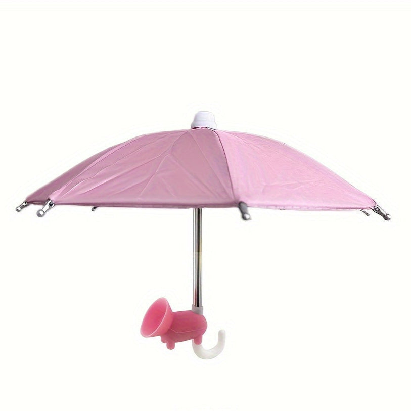 Mini parasol med sugekop – beskyt din mobil mod sol og regn på farten