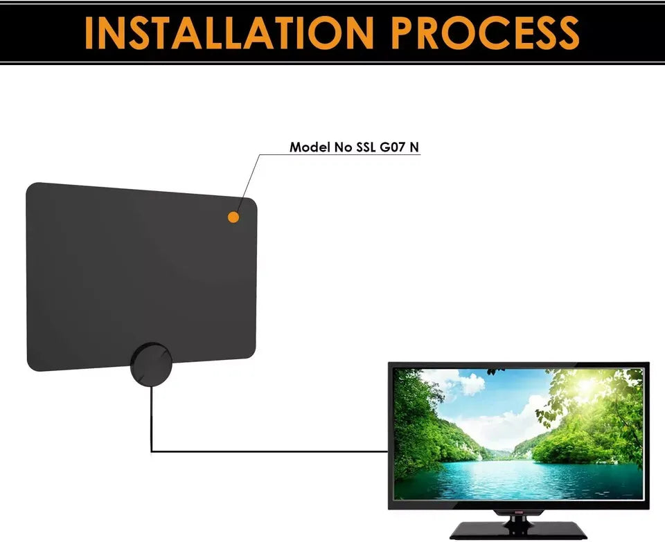 Inomhus 4G TV-antenn med hög signalstyrka för 4K TV