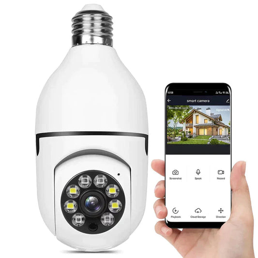 360° Övervakningslampa med Mörkerseende och Smartphone-kontroll